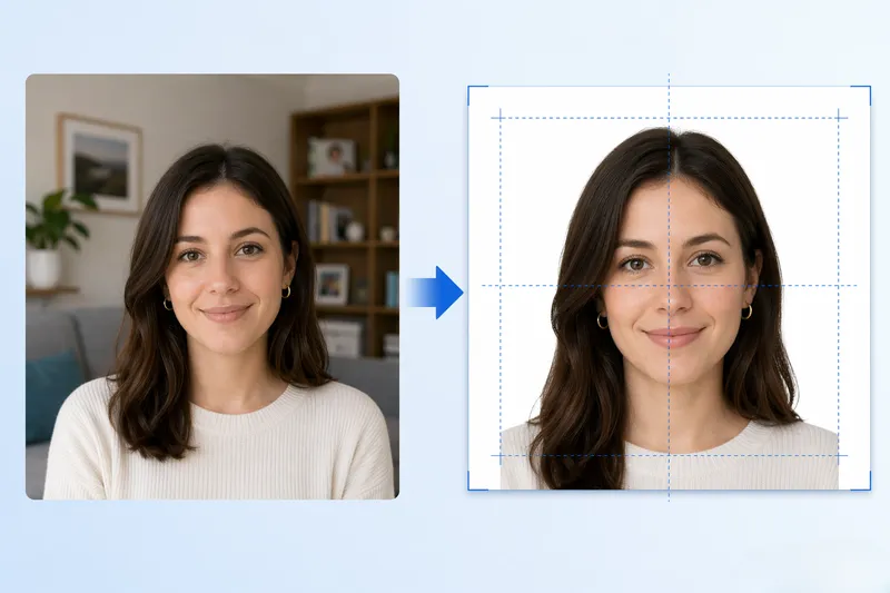 US passport photo compliance check on a phone screen